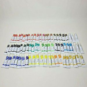 Lot of 70 Oil Acrylic Water Color Paint Tubes 12ml Some Used Art Studio